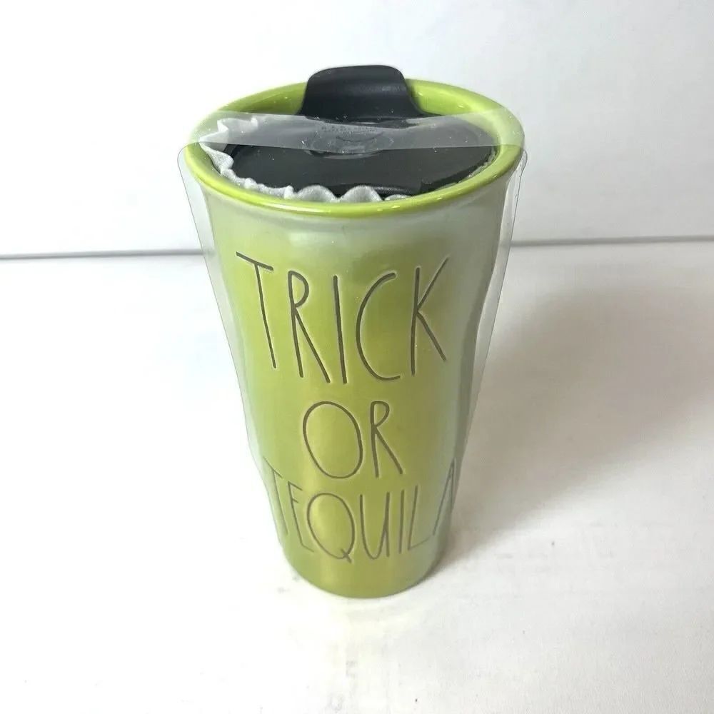 NEW Rae Dunn Trick or Treat Tequila Mug Green